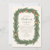 Classic Evergreen Bell Christmas Kaart (Voorkant)