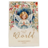 Classic Exquisite Christmas Victorian Angel Xmas Medium Cadeauzakje (Voorkant)