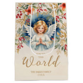 Classic Exquisite Christmas Victorian Angel Xmas Medium Cadeauzakje (Achterkant)