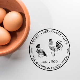  Classic Family Boerderij Egg Carton Promo Zelfinktende Stempel
