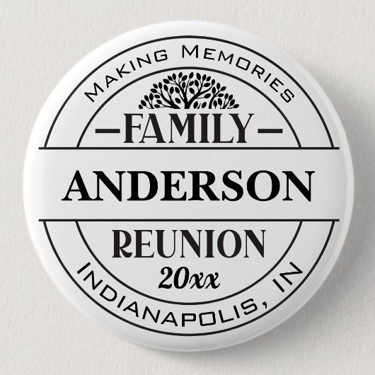 Classic Family Reunion Button Custom Text Badge