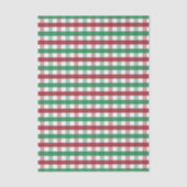 Classic Farmhouse Red & Green Gingham Plaid Tissuepapier (Voorkant)