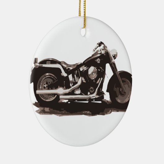 Classic Fat Boy-motorfiets Keramisch Ornament (Rechts)