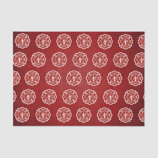 Classic Fire Fighter Symbol Red Tissuepapier (Voorkant)