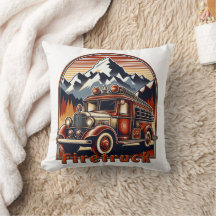 Classic Fire Truck & Mountain