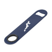 Classic Fishers Island Logo Bottle Opener - Navy (Dos Angle)