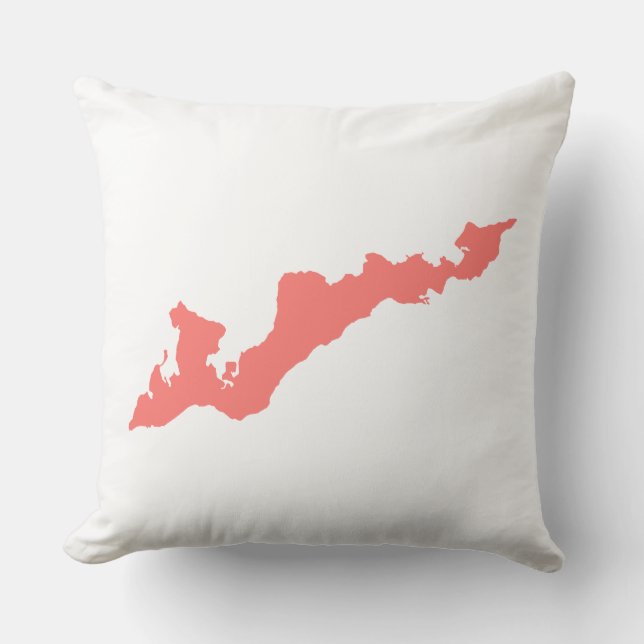Classic Fishers Island Logo Coussin - Rose (Recto)