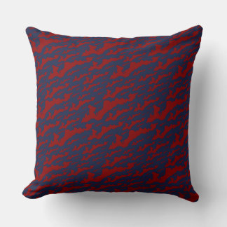 Classic Fishers Island Logo Coussin - Rouge on Nav