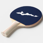 Classic Fishers Island Logo Paddle - White/Navy Tafeltennisbatje (Voorkant Gekanteld)