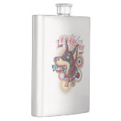 Classic Flask – Urban Loyalty Doberman Pop-Art Flacon (Rechts)