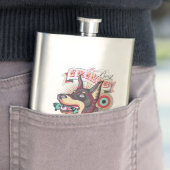 Classic Flask – Urban Loyalty Doberman Pop-Art Flacon (Voorbeeld)