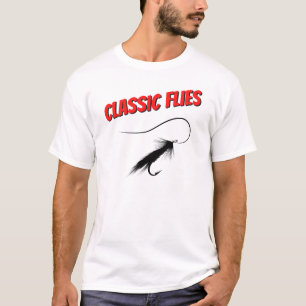 Classic Flies Fly Vissen geschiedenis T-shirt