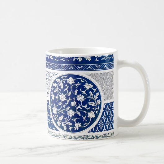 Classic Floral Ornament Print Koffiemok (Rechts)