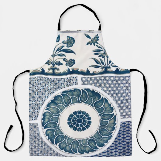 Classic Floral Ornament Print Schort (Voorkant)