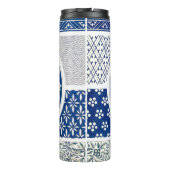 Classic Floral Ornament Print Thermosbeker (Achterkant)