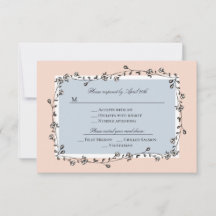 Classic Floral Wedding Reply Kaart/RSVP