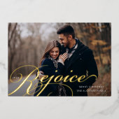 Classic Flourish | Foto Rejoice Folie Feestdagenkaart (Voorkant)