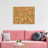 Classic Flower Chintz  zacht bloemontwerp Canvas Afdruk (Insitu (Woonkamer))