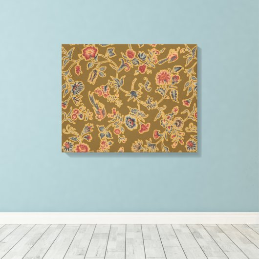 Classic Flower Chintz  zacht bloemontwerp Canvas Afdruk (Insitu (Houten vloer))