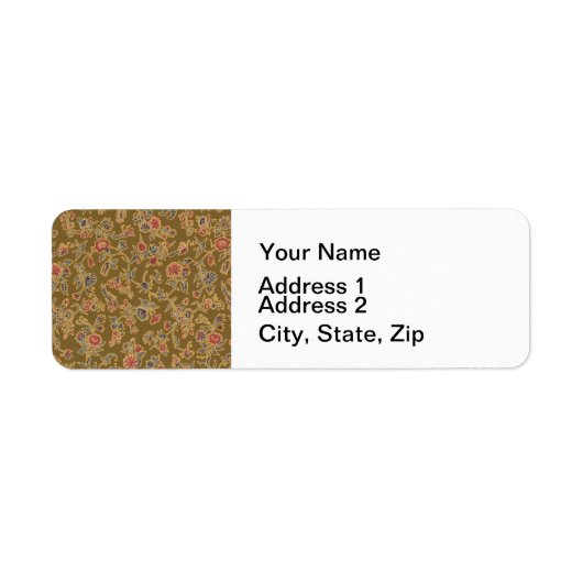 Classic Flower Chintz zacht bloemontwerp Etiket (Voorkant)