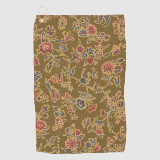 Classic Flower Chintz zacht bloemontwerp Golfhanddoek (Voorkant)