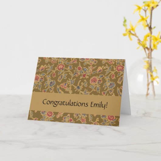 Classic Flower Chintz zacht bloemontwerp Kaart (Gele Bloem)