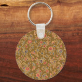 Classic Flower Chintz  zacht bloemontwerp Sleutelhanger (Voorkant)