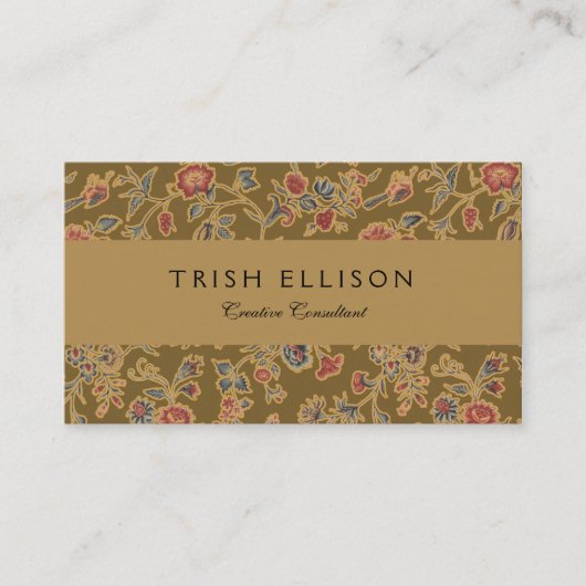 Classic Flower Chintz  zacht bloemontwerp Visitekaartje (Voorkant)