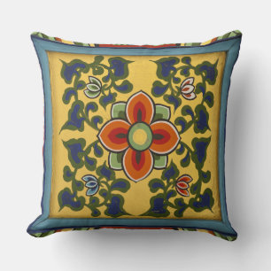 Classic Flower Oriental Mural Cushions Kussen