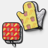 Classic Food Pairing Movie Theater Popcorn Butter Ovenwant & Pannenlap Set (Voorkant / Achterkant)