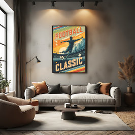 Classic Football Vintage Canvas Afdruk