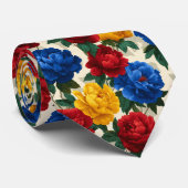 Classic For Him Peonies Flower Stropdas (Opgerold)