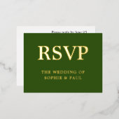 Classic Forest Green Chanson Choice Foil Carte RSV (Recto/Verso)