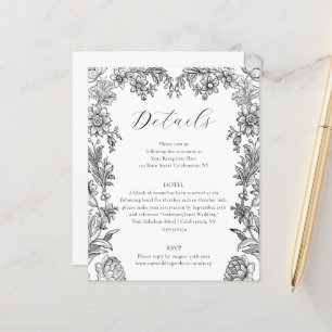 Classic Formal Botanical Details Carte de boîtier