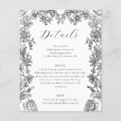 Classic Formal Botanical Details Enclosure Kaart (Voorkant)