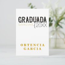 CLASSIC FORMAL Graduada GRACIAS Kaart