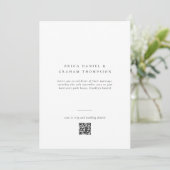 Classic Formal QR Code Wedding Photo Invitation (Debout devant)