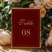 Classic Formal Script Wine Red Wedding Kaart