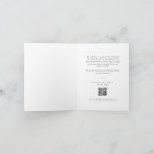 Classic Formal Wedding Photo QR Code Folded Bedankkaart (Binnen)