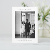 Classic Formal Wedding Photo Save the Date (Debout devant)