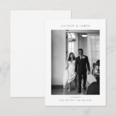 Classic Formal Wedding Photo Save the Date (Devant / Derrière)