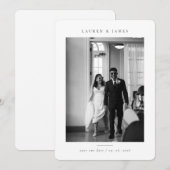 Classic Formal Wedding Photo Save the Date (Devant / Derrière)