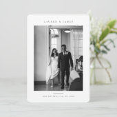 Classic Formal Wedding Photo Save the Date (Debout devant)