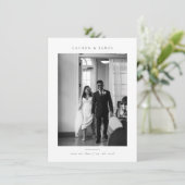 Classic Formal Wedding Photo Save the Date (Debout devant)