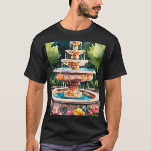 Classic Fountain Silhouette T-Shirt – Elegantie en