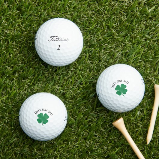 Classic Four-Leaf Clover 'Lucky Golf Ball' Fun  Golfballen (Insitu Gras)