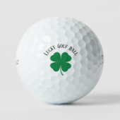 Classic Four-Leaf Clover 'Lucky Golf Ball' Fun  Golfballen (Voorkant)