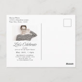 Classic Framed Elegant Script Photo Graduation Briefkaart (Achterkant)