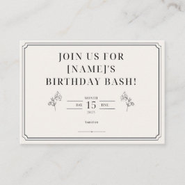 Classic Framed Verjaardag Uitnodiging Kaart