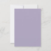 Classic French Lavender Floral Border Wedding RSVP Kaart (Achterkant)